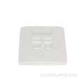 86Type 1 2 4 Port Face Plate RJ45 Salida frontal sin blindaje